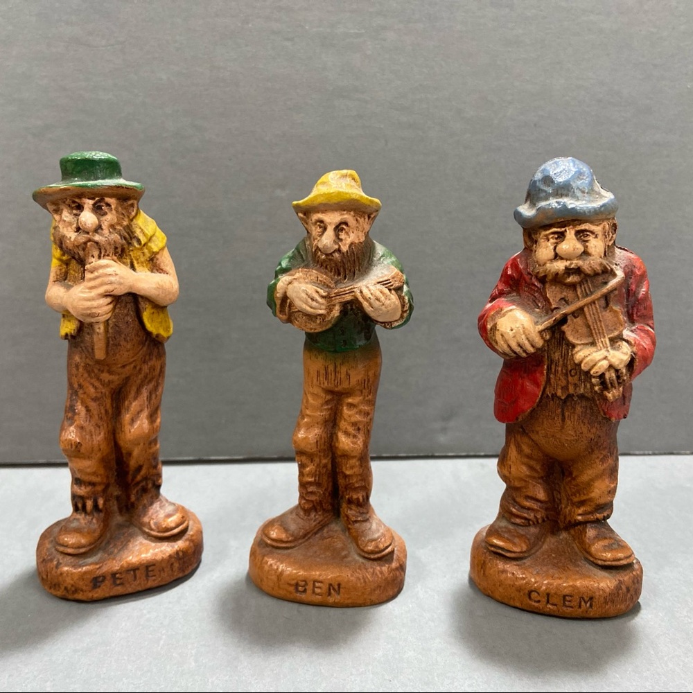 Syroco wood Hillbilly Band Figurines - 1940's